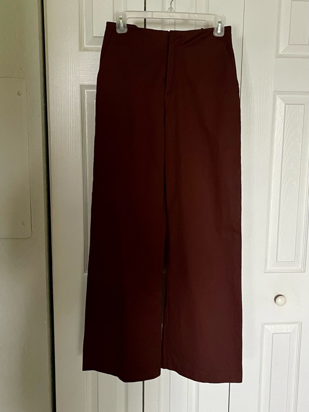 Abercrombie & Fitch Wide-Leg Cotton Pants Brown Size Small NWT